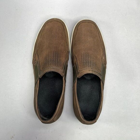 Abeo Advantage Pam Shoes Men's Size 9.5 Brown Leather Slip On Loafers Sneakers - Picture 9 of 11